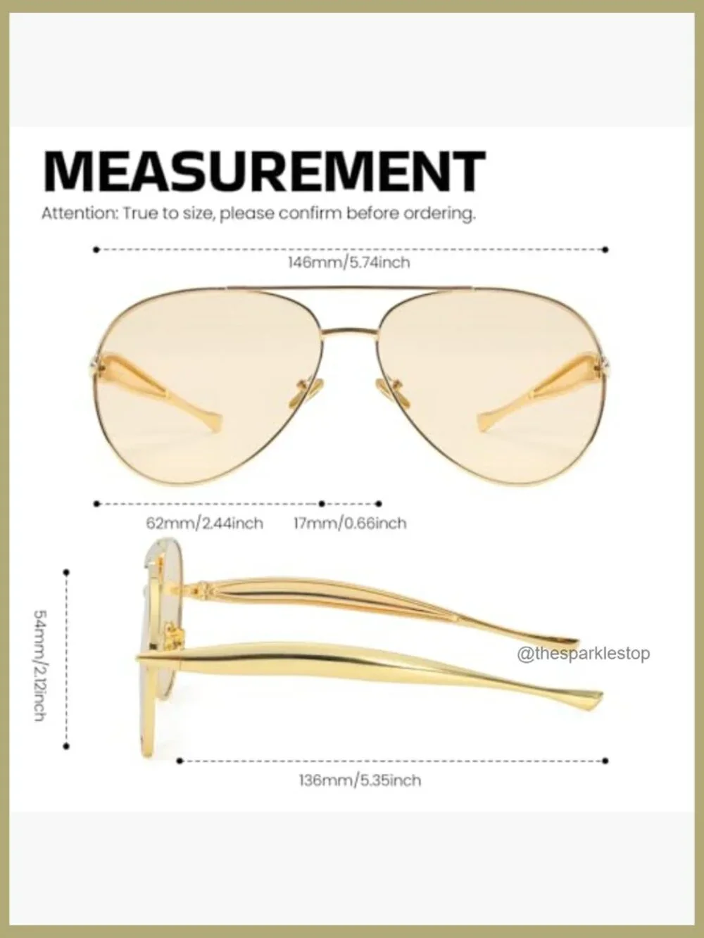 Metal Frame Aviator Sunglasses Polarized UV400 Protection